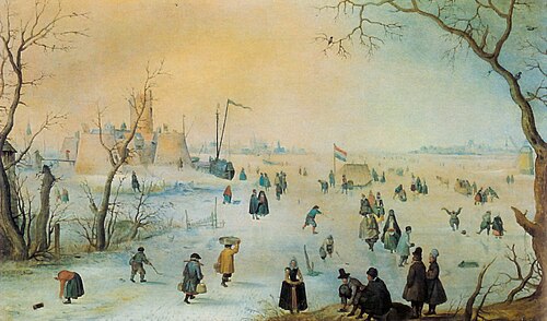 Winter Landscape with Fortress, 1630, Hendrick Avercamp