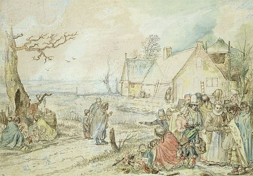 Landscape with Gypsy Fortune-Tellers, 1625, Hendrick Avercamp