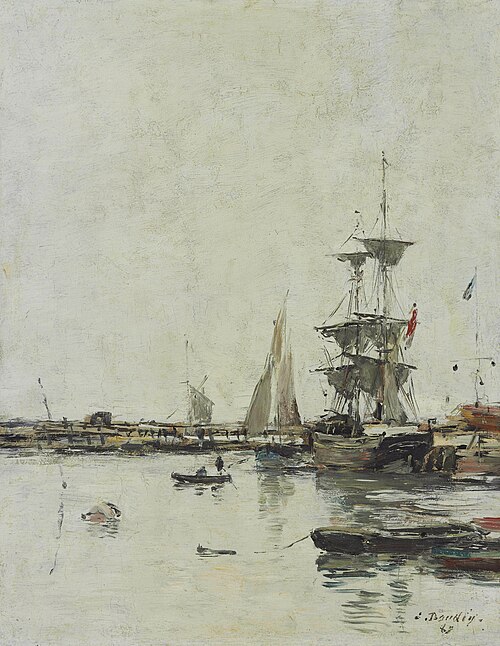 La jetée à Trouville, 1867, Eugène Boudin