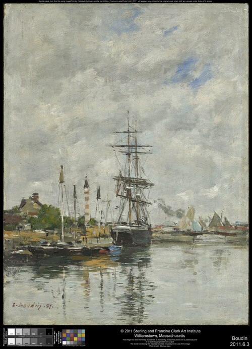 Le Havre, Sailboats in the Port, 1883, Eugène Boudin