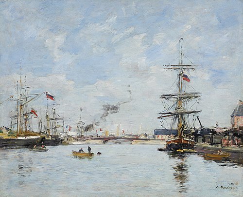 Deauville Harbor, High Tide, 1890, Eugène Boudin