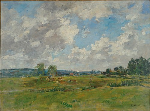 The Touques Valley, , Eugène Boudin