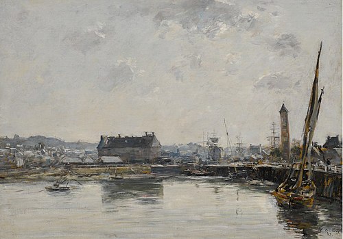 Trouville Harbour, 1883, Eugène Boudin