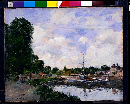 A Canal at Abbeville, 1894, Eugène Boudin