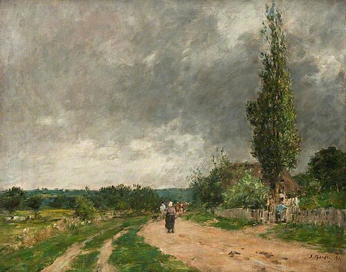 Road to Deauville, 1881, Eugène Boudin