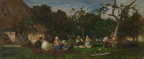Honfleur: The Saint-Siméon Farm, 1855, Eugène Boudin
