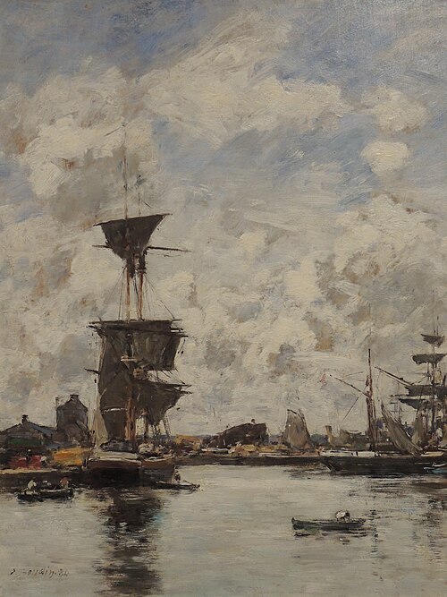 Deauville, le bassin, 1884, Eugène Boudin