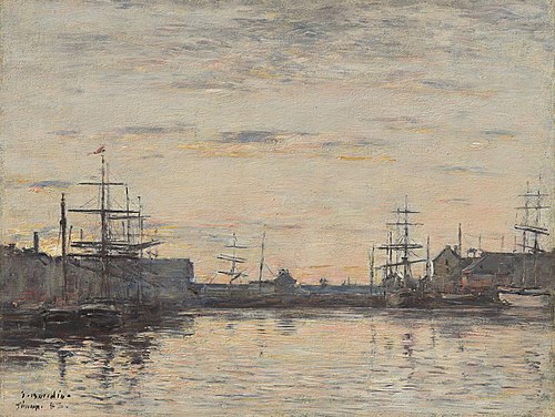 Fécamp: The Inner Harbor, 1883, Eugène Boudin
