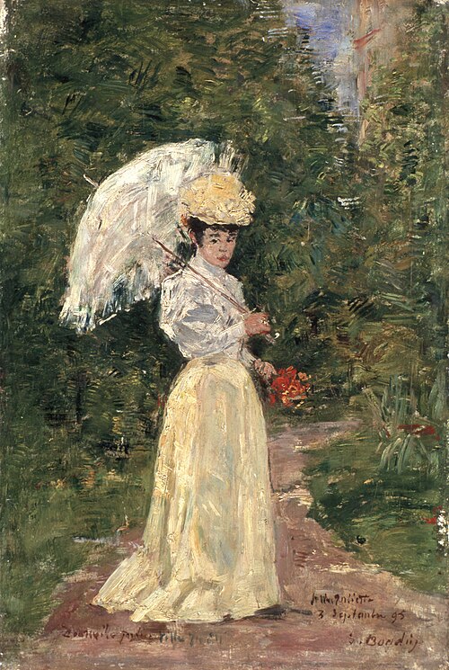 Madame Juliette dans le jardin, 1895, Eugène Boudin