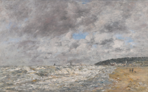 Deauville, le rivage par gros temps, , Eugène Boudin