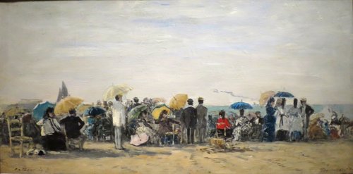Plage à Trouville, 1873, Eugène Boudin