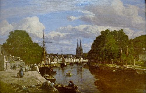 Le Port de Quimper, 1857, Eugène Boudin