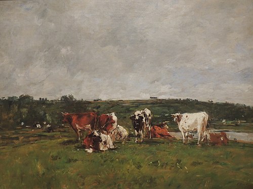 Vaches au pâturage, , Eugène Boudin