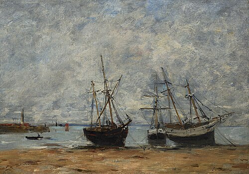 Portrieux, le port marée basse, 1872, Eugène Boudin