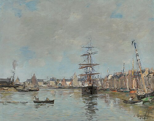 Le port de Trouville, 1879, Eugène Boudin