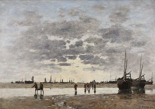 Berck : le retour des barques, 1890, Eugène Boudin