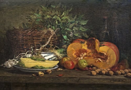 Nature morte au potiron, 1856, Eugène Boudin