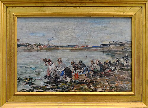 Lavandières sur la Touques, 1891, Eugène Boudin