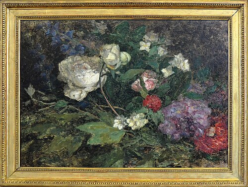 Nature morte aux pivoines et seringa, 1858, Eugène Boudin