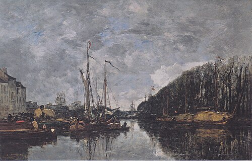 Canal de l’Allée-Verte, Bruxelles, 1871, Eugène Boudin