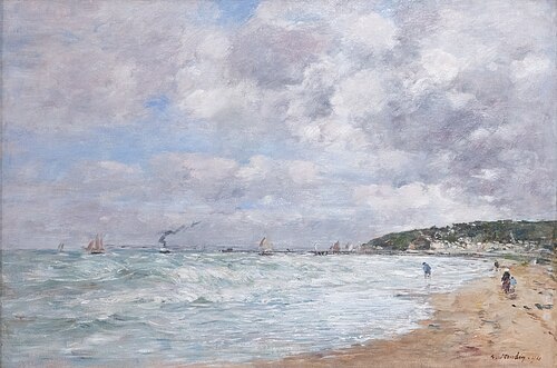 Le rivage de Trouville, 1894, Eugène Boudin