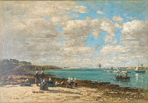Kerhuon - les pêcheuses, 1870, Eugène Boudin