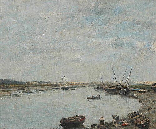 Le port d'Étaples, 1890, Eugène Boudin