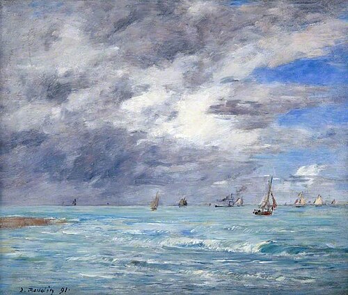 The Shore at Deauville, 1891, Eugène Louis Boudin