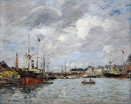 The Port of Trouville, 1895, Eugène Louis Boudin
