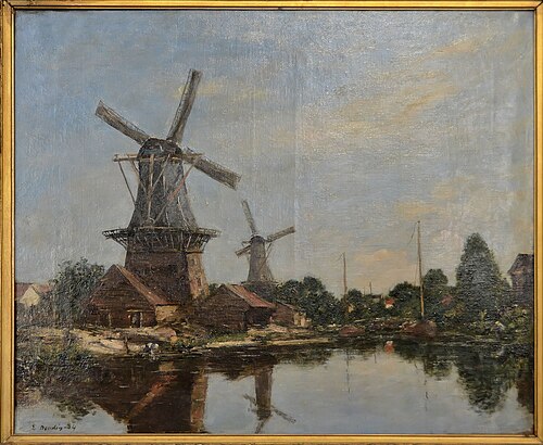 Un Moulin en Hollande, 1884, Eugène Boudin