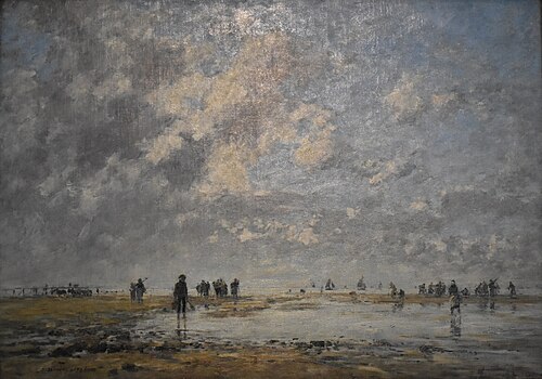 Marée basse à Etaples, 1886, Eugène Louis Boudin