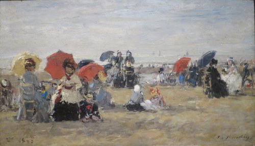 Plage à Trouville, 1880, Eugène Boudin