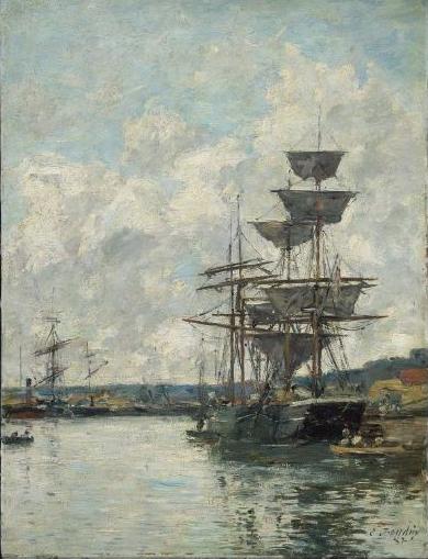 Bateaux au Havre, 1887, Eugène Boudin