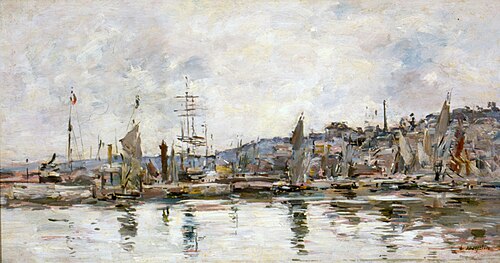 Port de Honfleur, 1896, Eugène Boudin