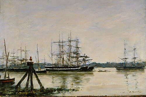 Bordeaux - The port, 1876, Eugène Boudin