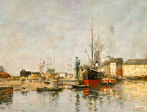 Havre. Ancoradouro da barra, 1889, Eugène Boudin