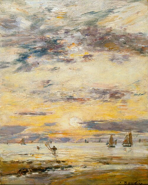 Seascape - Sunset, 1883, Eugène Boudin