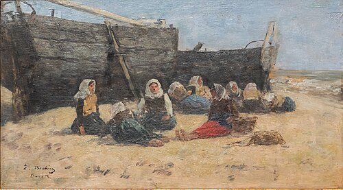 Femmes de pêcheurs au repos, 1876, Eugène Boudin