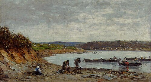 Barques de pêcheurs à Brest, 1872, Eugène Louis Boudin