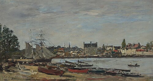 Paimpol, port et ville, 1872, Eugène Louis Boudin