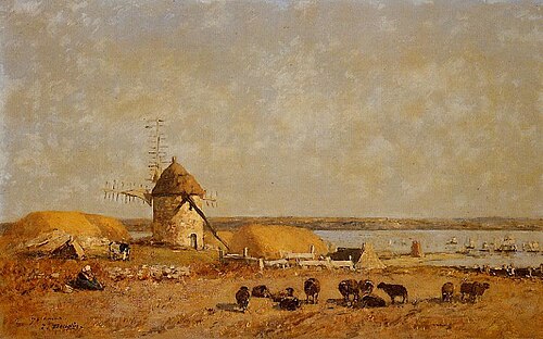 Vue depuis les hauteurs de Camaret, 1873, Eugène Louis Boudin