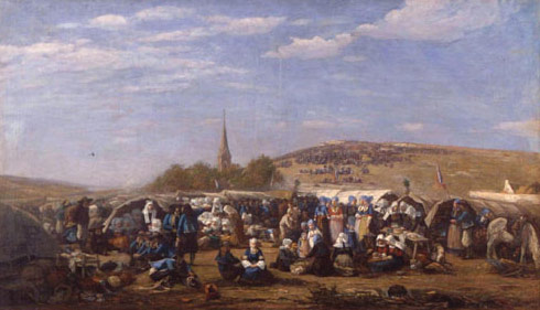 Le Pardon à Sainte-Anne-la-Palud, 1858, Eugène Louis Boudin