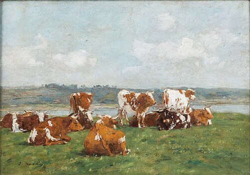 Vaches au pâturage, , Eugène Louis Boudin