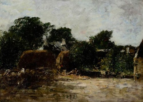Cour de ferme, , Eugène Louis Boudin