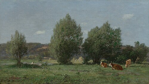 Environs d'Honfleur, pâturage, , Eugène Louis Boudin