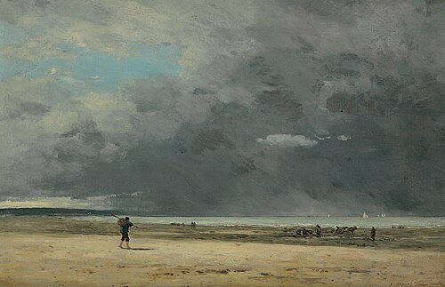 Deauville, marée basse, , Eugène Louis Boudin