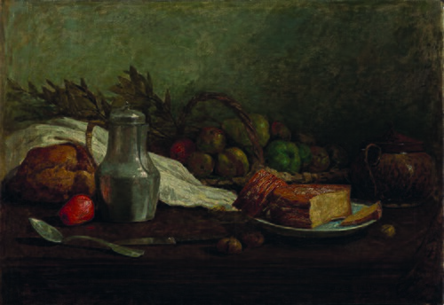 Nature morte au pichet d'étain, , Eugène Louis Boudin
