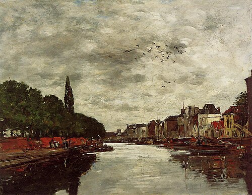 Canal, près de Bruxelles, , Eugène Louis Boudin