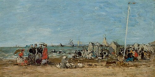 Trouville. Scène de plage, , Eugène Louis Boudin