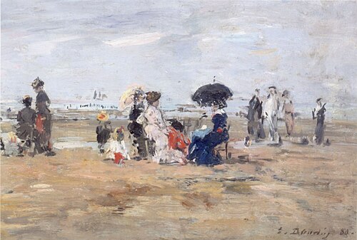 Trouville, Scène de plage, , Eugène Louis Boudin